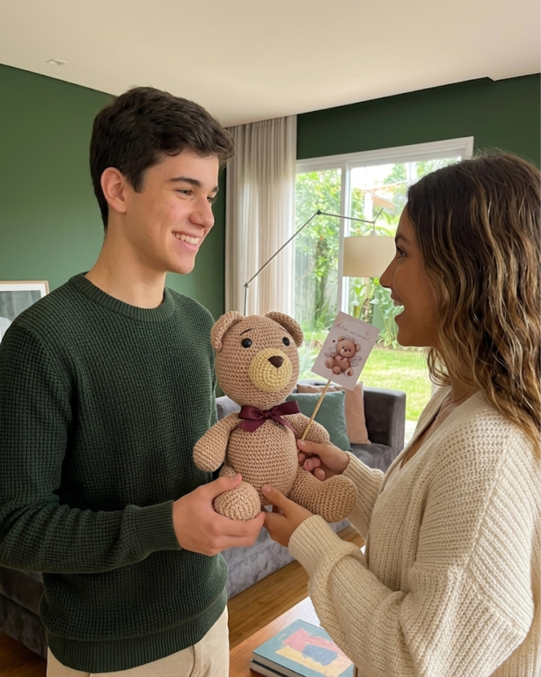 Ursinho Amigurumi com Flores