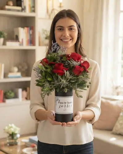 Lata de Rosa Personalizada