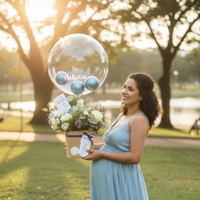 Caixa com balão bubble
