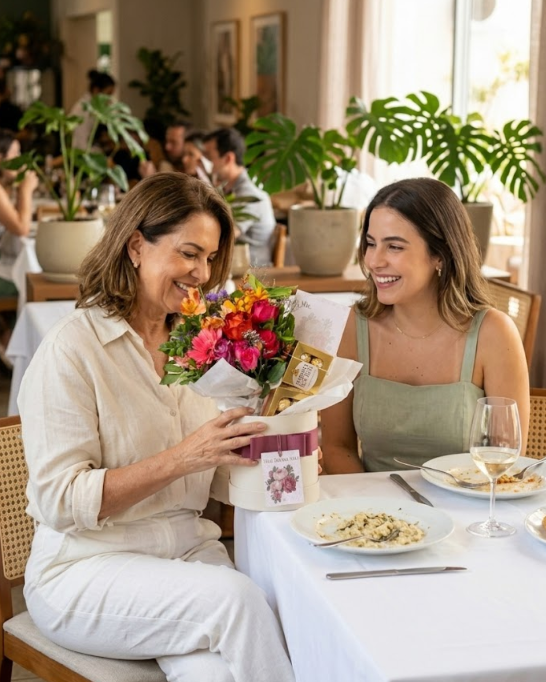 Dia das Mães flores e presentes