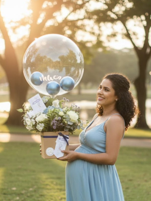 Caixa com balão bubble