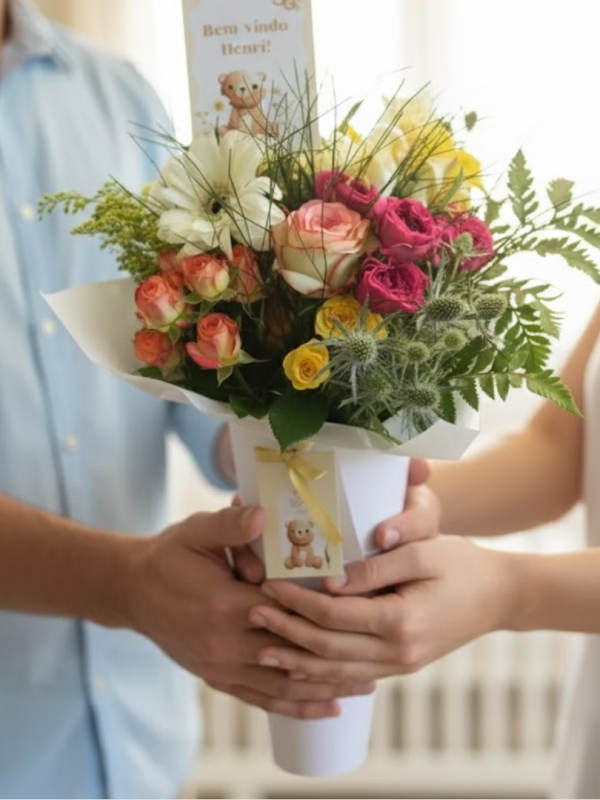 cone de flores maternidade